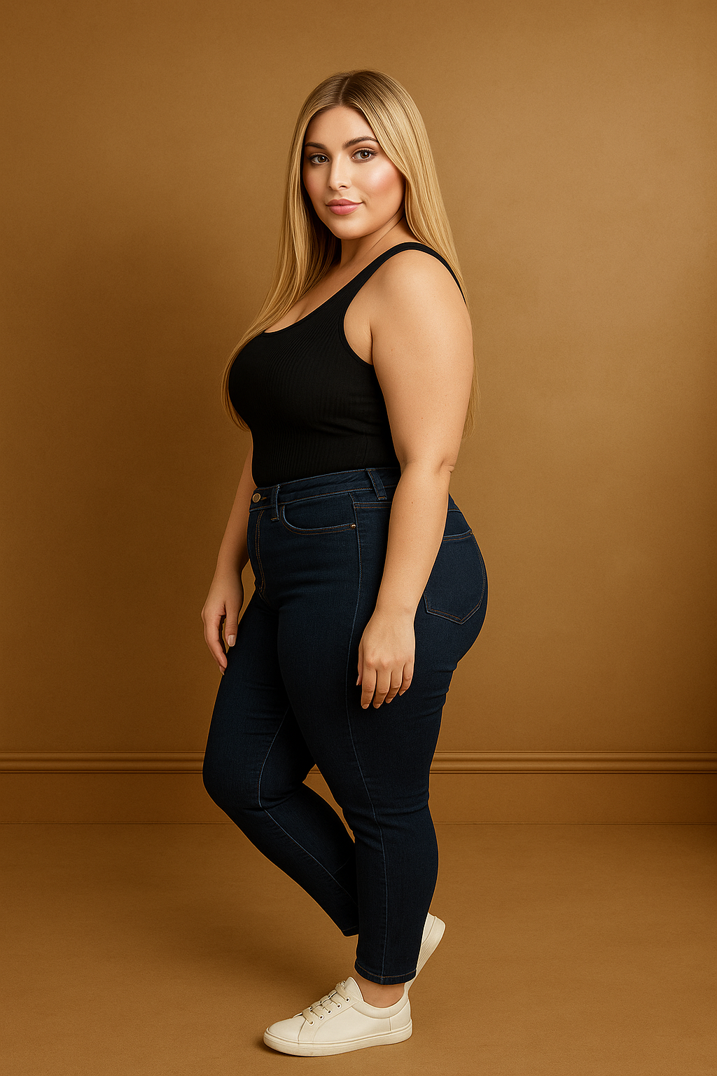 Dark Navy Contrast Stitch Classic Jeans