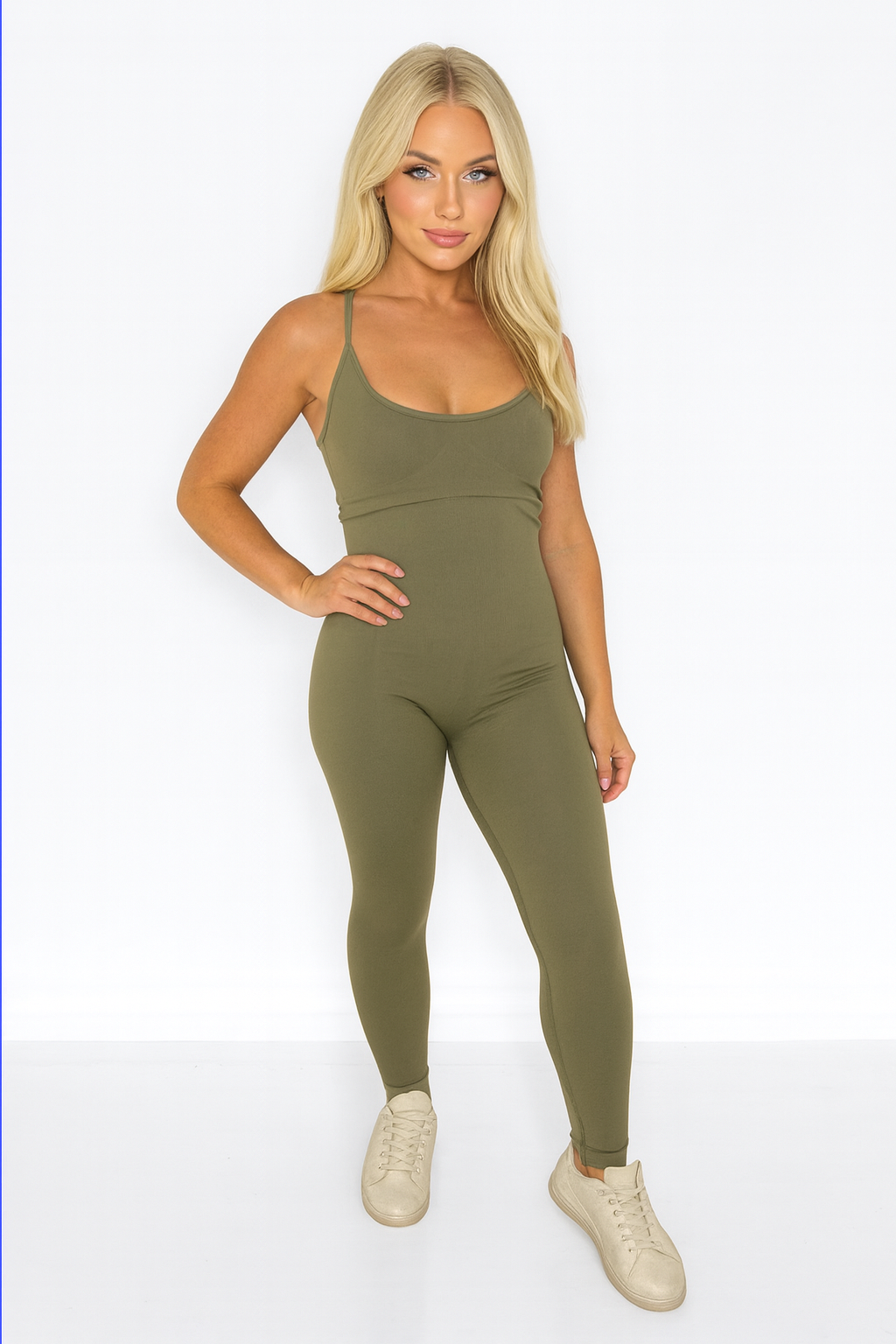 Wholesale Women's Adjustable Straps Padded Cup Waist Control Full Length Unitard (PACK OF 6)
