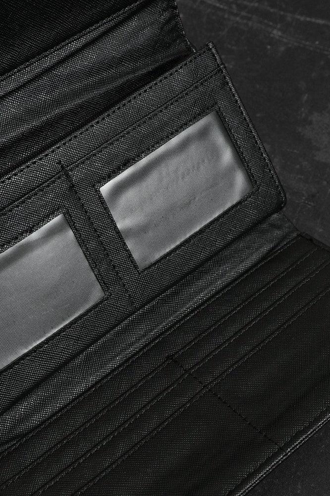 Black Multicolour Studs Vegan Leather Purse-SinglePrice