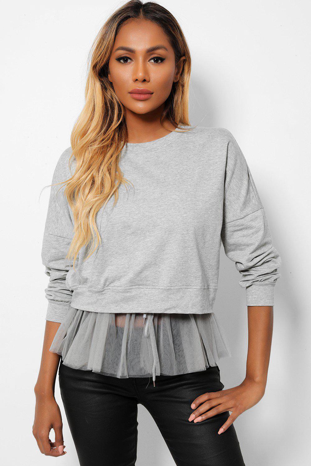 Wholesale Women's Net Frill Hem Top (PACK OF 10)