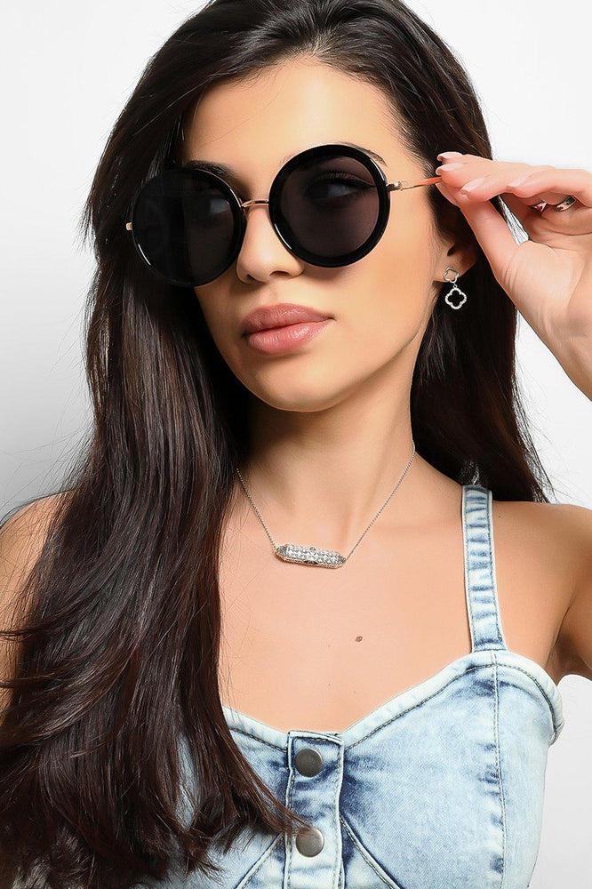 Large Round Retro Sunglasses-SinglePrice