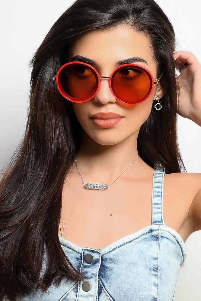 Large Round Retro Sunglasses-SinglePrice