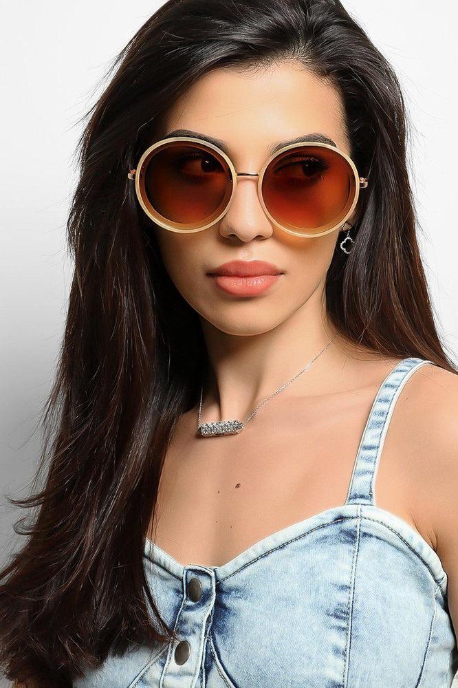 Large Round Retro Sunglasses-SinglePrice