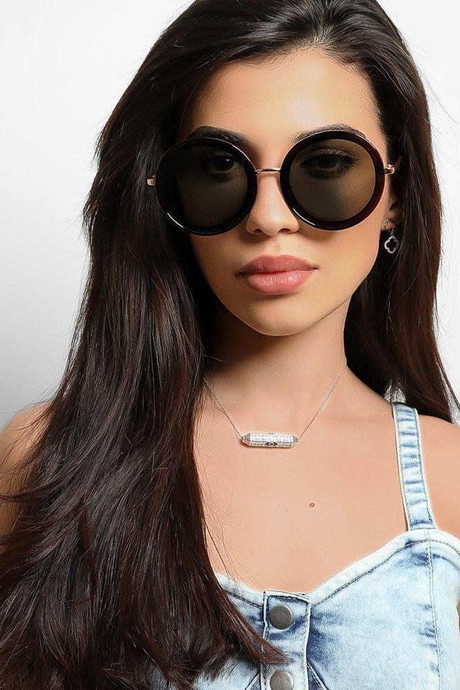 Large Round Retro Sunglasses-SinglePrice