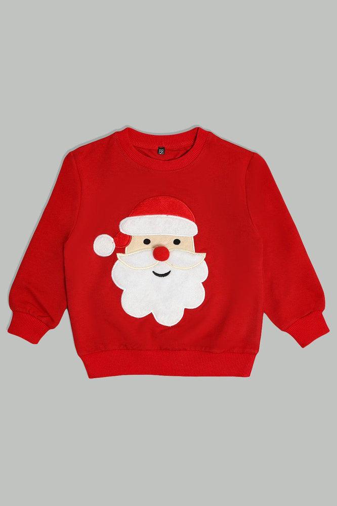 Red Santa Christmas Kids Sweatshirt-SinglePrice