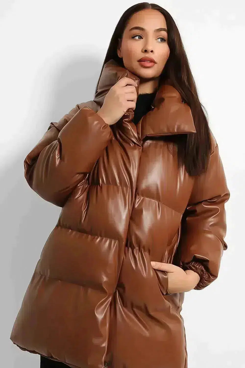 Thick Oversized Puffer Jacket-SinglePrice