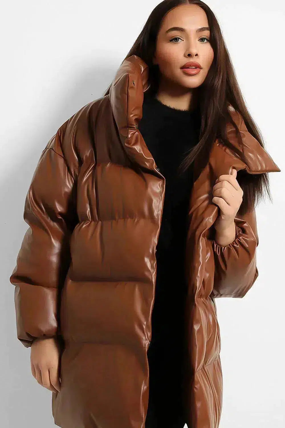 Thick Oversized Puffer Jacket-SinglePrice