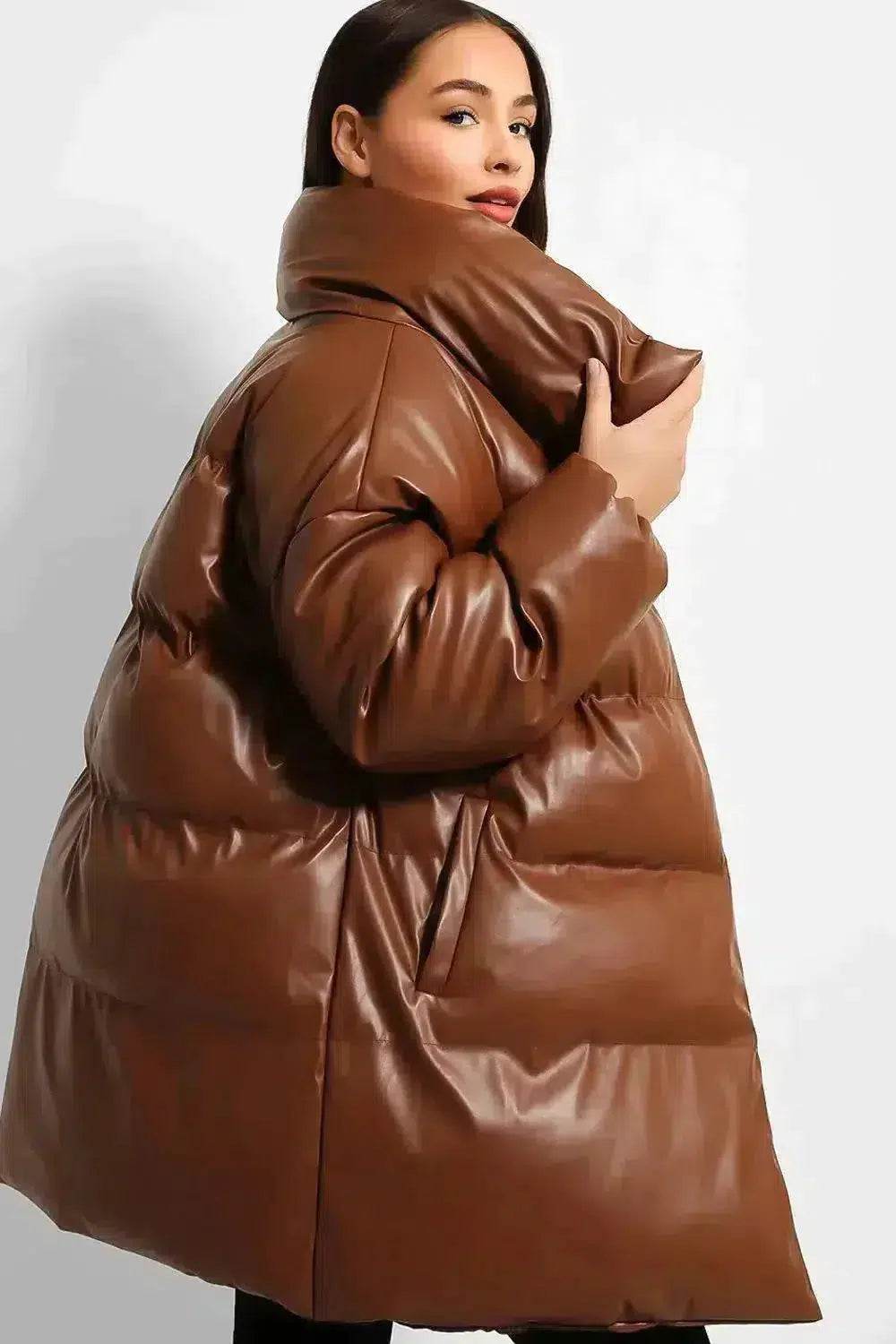 Thick Oversized Puffer Jacket-SinglePrice