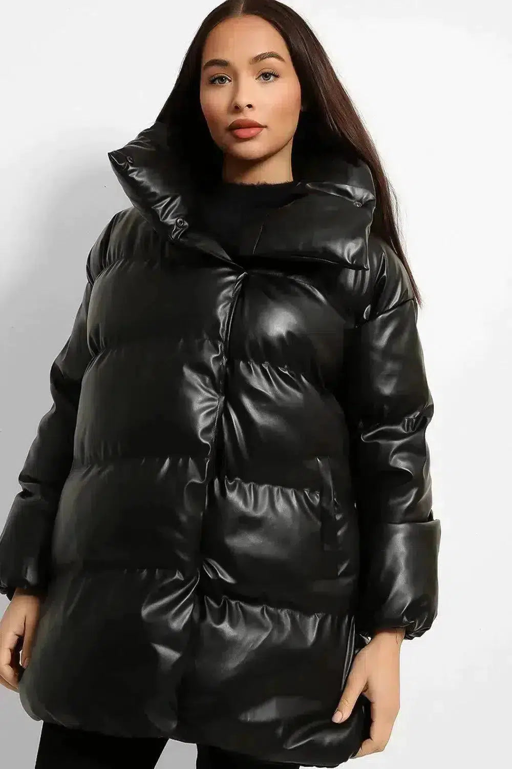 Thick Oversized Puffer Jacket-SinglePrice