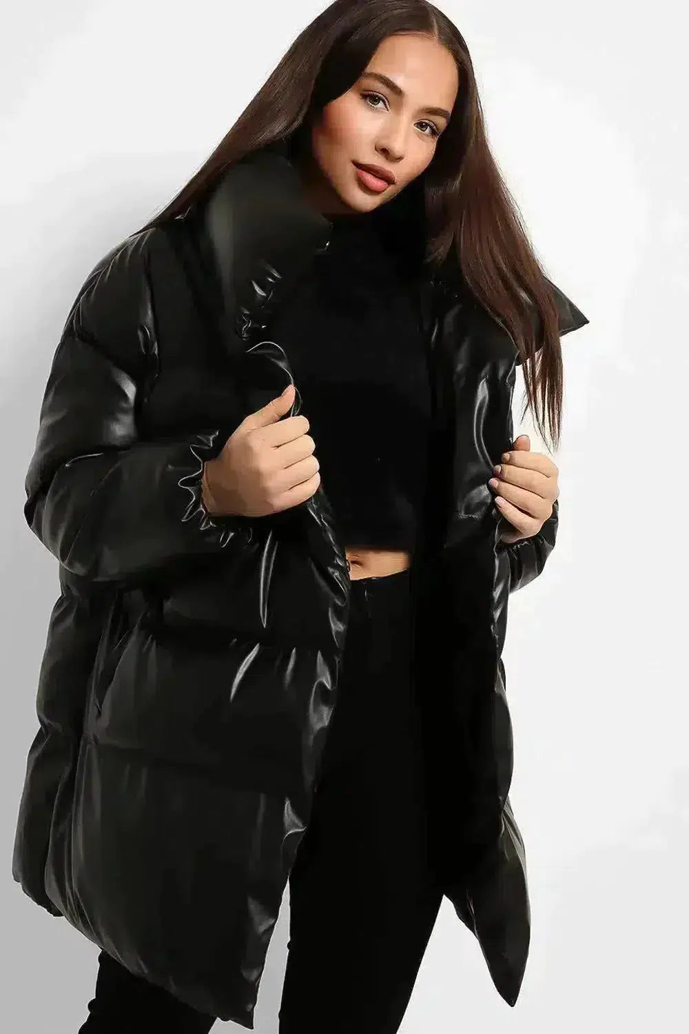 Thick Oversized Puffer Jacket-SinglePrice