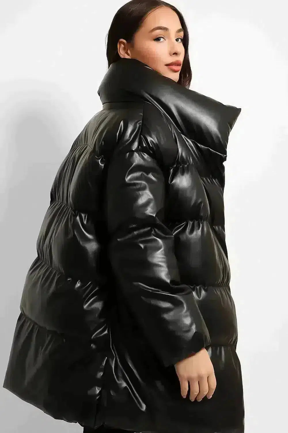 Thick Oversized Puffer Jacket-SinglePrice