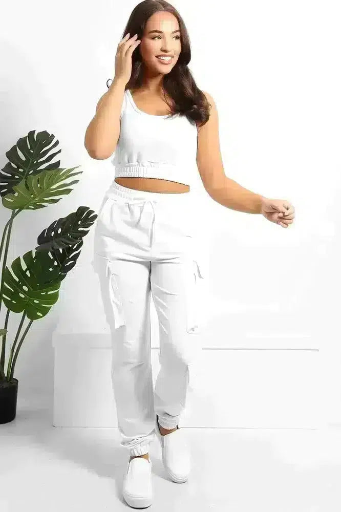 Crop Top and Utility Cargo Pants Set-SinglePrice