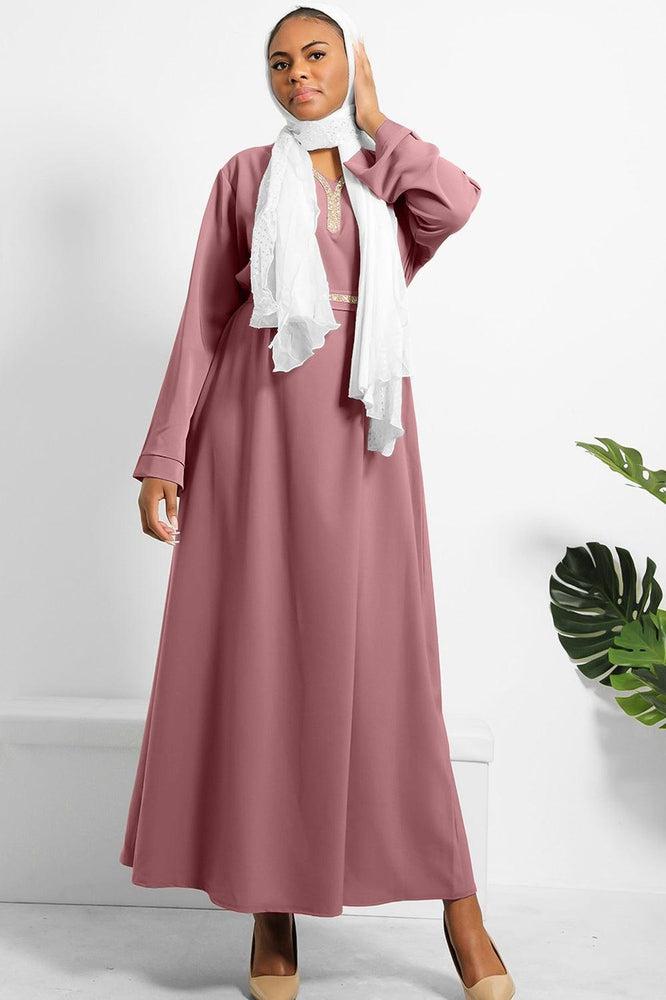Rose gold modest dress top