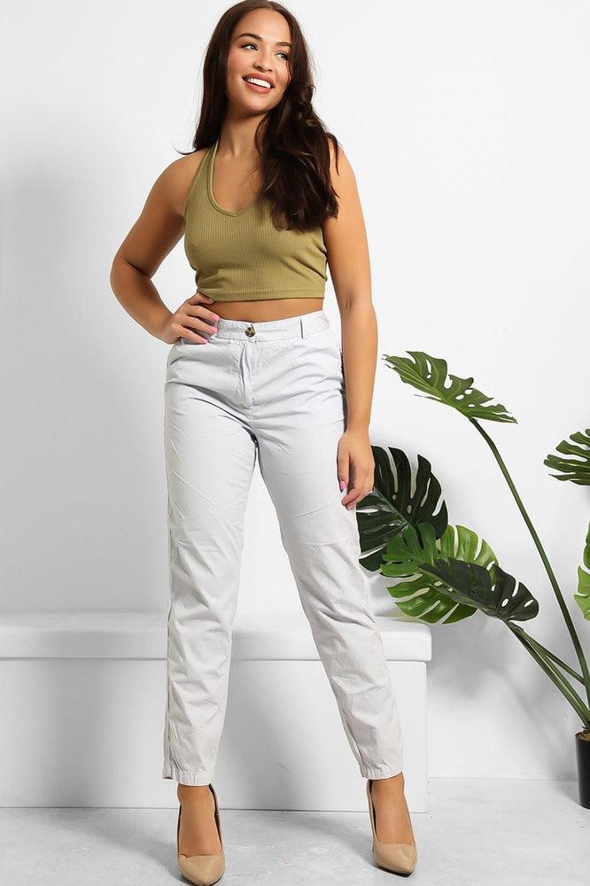 Organic Crinkled Cotton Slacks Trousers-SinglePrice