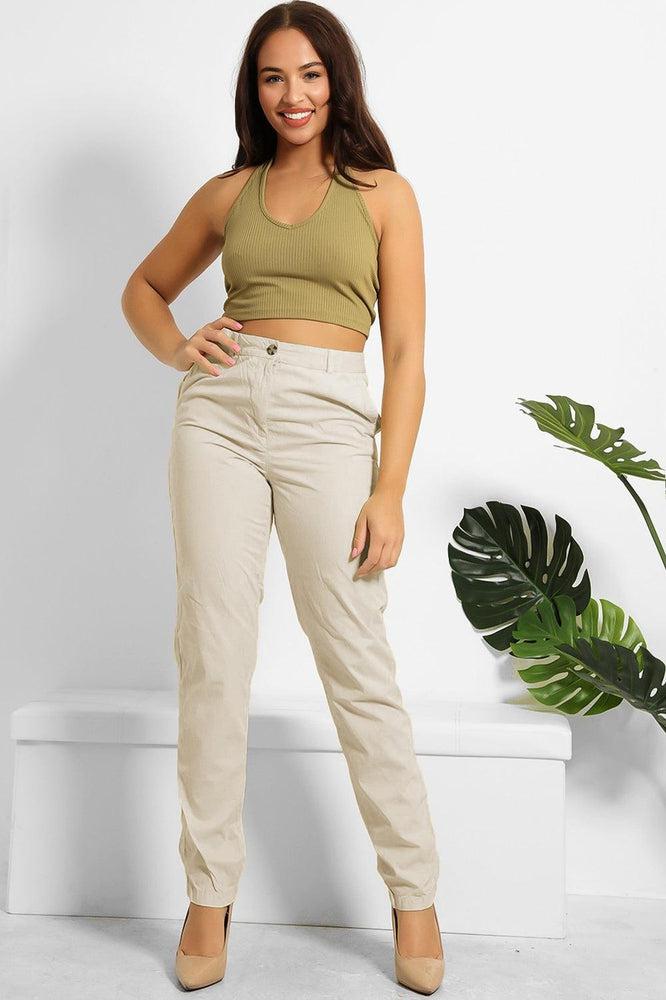 Organic Crinkled Cotton Slacks Trousers-SinglePrice