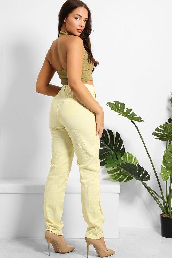 Organic Crinkled Cotton Slacks Trousers-SinglePrice