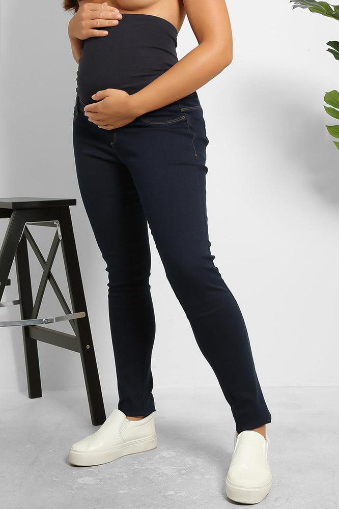 Soft Cotton Bump Skinny Maternity Jeans-SinglePrice