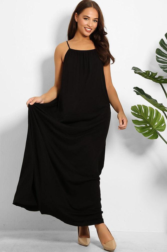 Strappy Low Back Cotton Maxi Sun Dress-SinglePrice