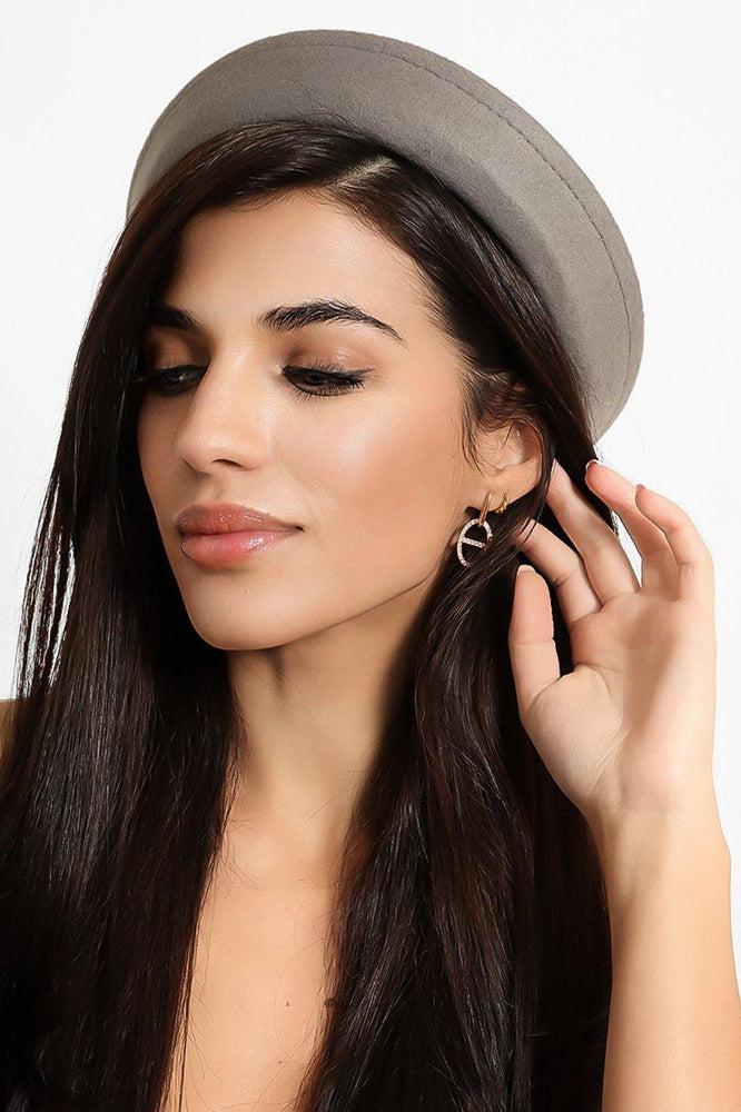 Grey Felt Bowler Hat-SinglePrice