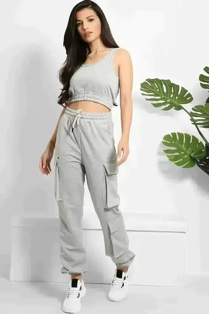 Crop Top and Utility Cargo Pants Set-SinglePrice