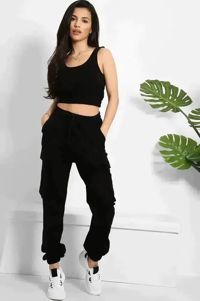 Crop Top and Utility Cargo Pants Set-SinglePrice