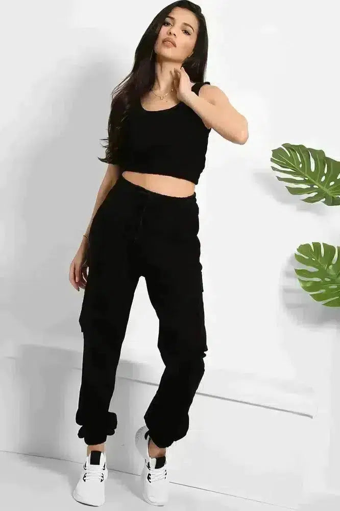 Crop Top and Utility Cargo Pants Set-SinglePrice