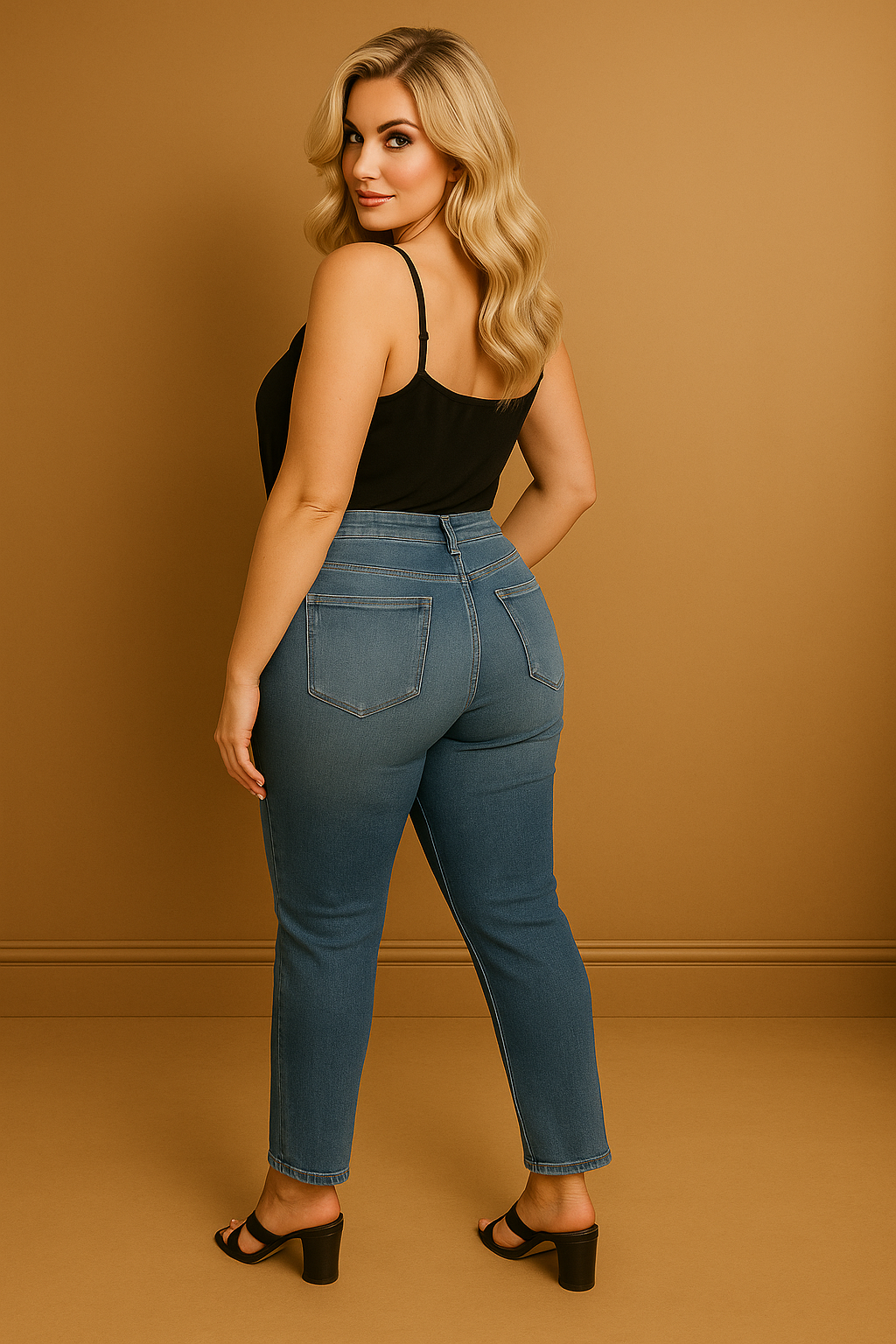 Denim Blue Classic Boot Cut Fit Jeans