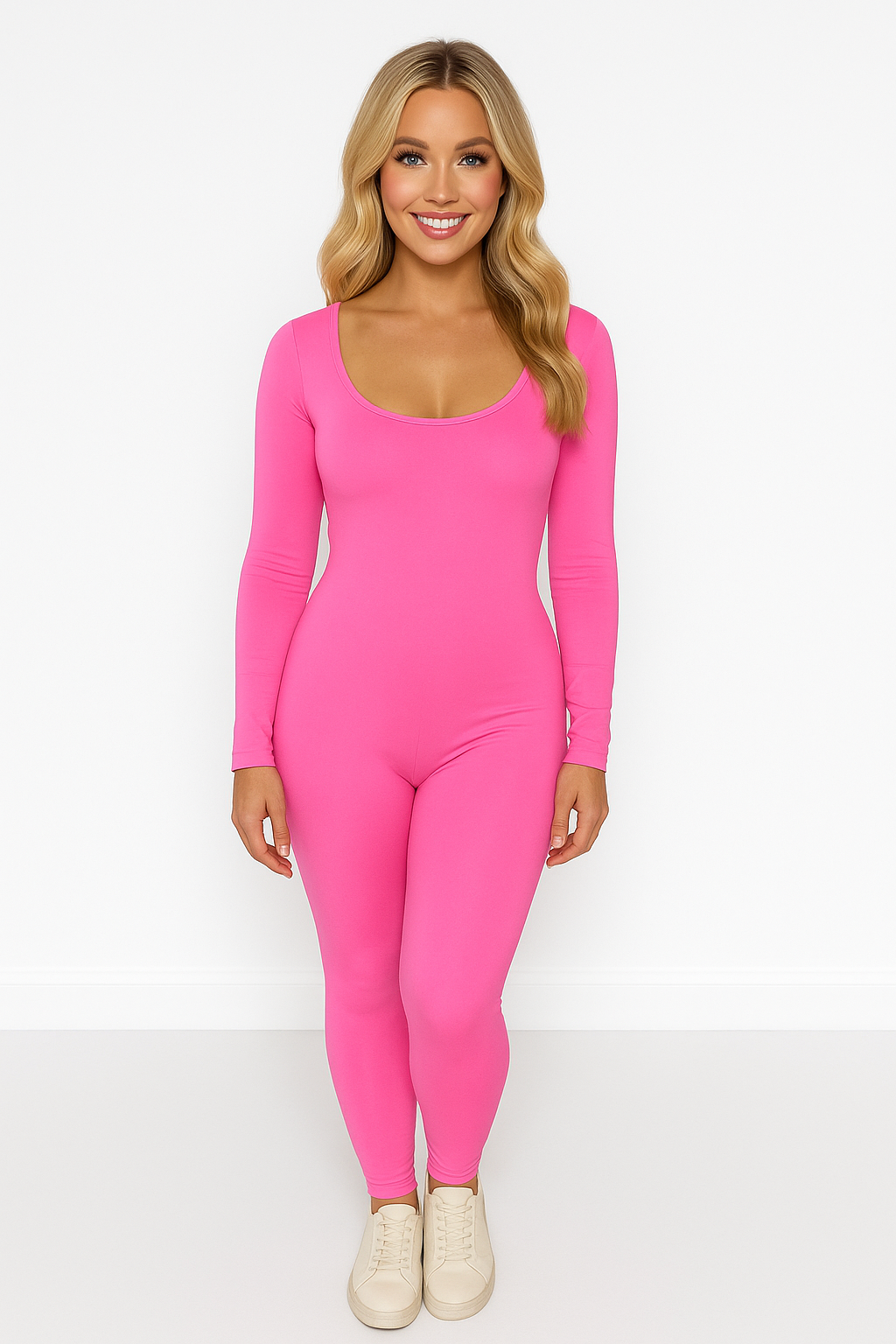 Bodyshaping Low Scoop Neckline Onesie Jumpsuit