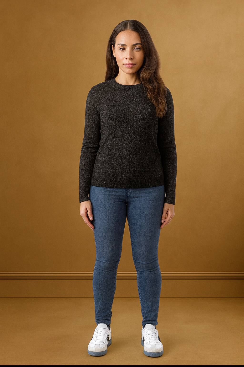 Lurex Knit Viscose Blend Classic Shimmer Festive Jumper