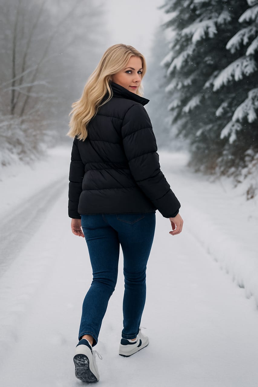 Lightly Padded Drawstring Spring Jacket