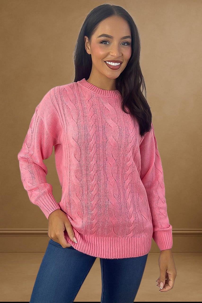 Large Twist Pattern Pullover