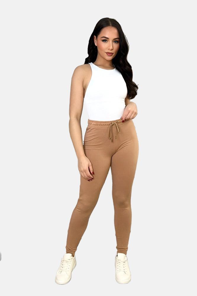 Elastic Drawstring Waist Classic Joggers-SinglePrice