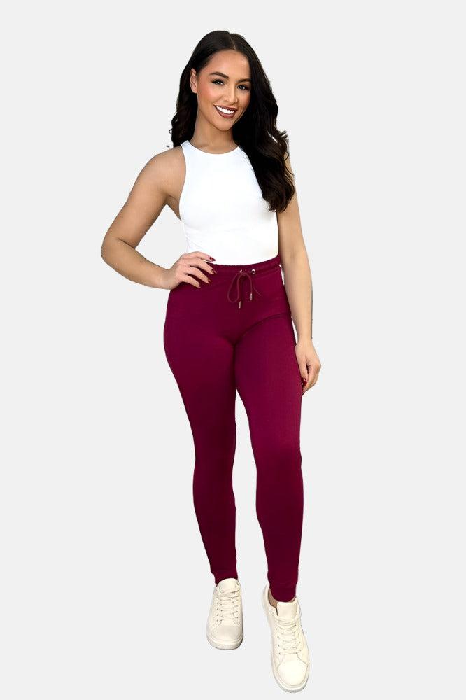 Elastic Drawstring Waist Classic Joggers-SinglePrice