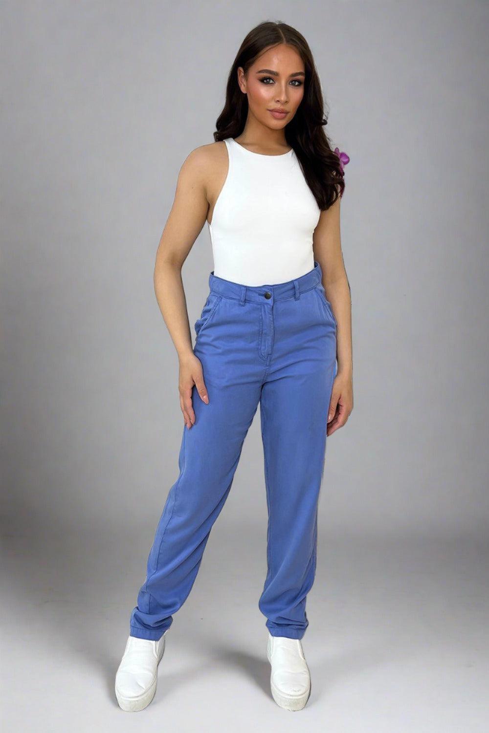 Casual Fit Straight Leg Slacks Trousers-SinglePrice