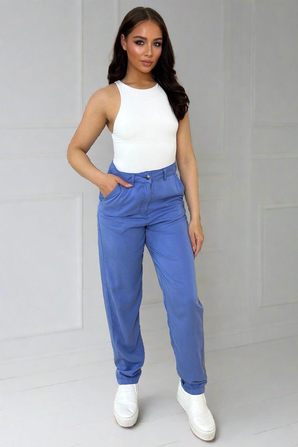 Casual Fit Straight Leg Slacks Trousers-SinglePrice