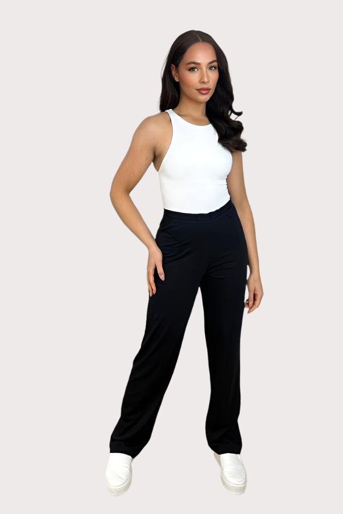 Cotton Blend Logo Elastic Band Waist Loungewear Joggers-SinglePrice