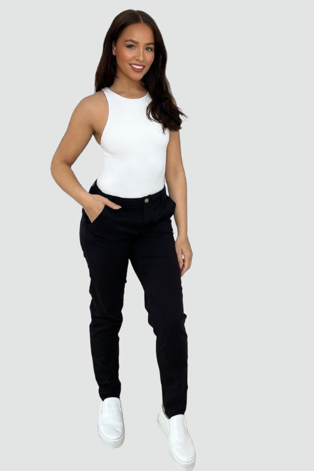 Cotton Blend Lightweight Slacks Trousers-SinglePrice