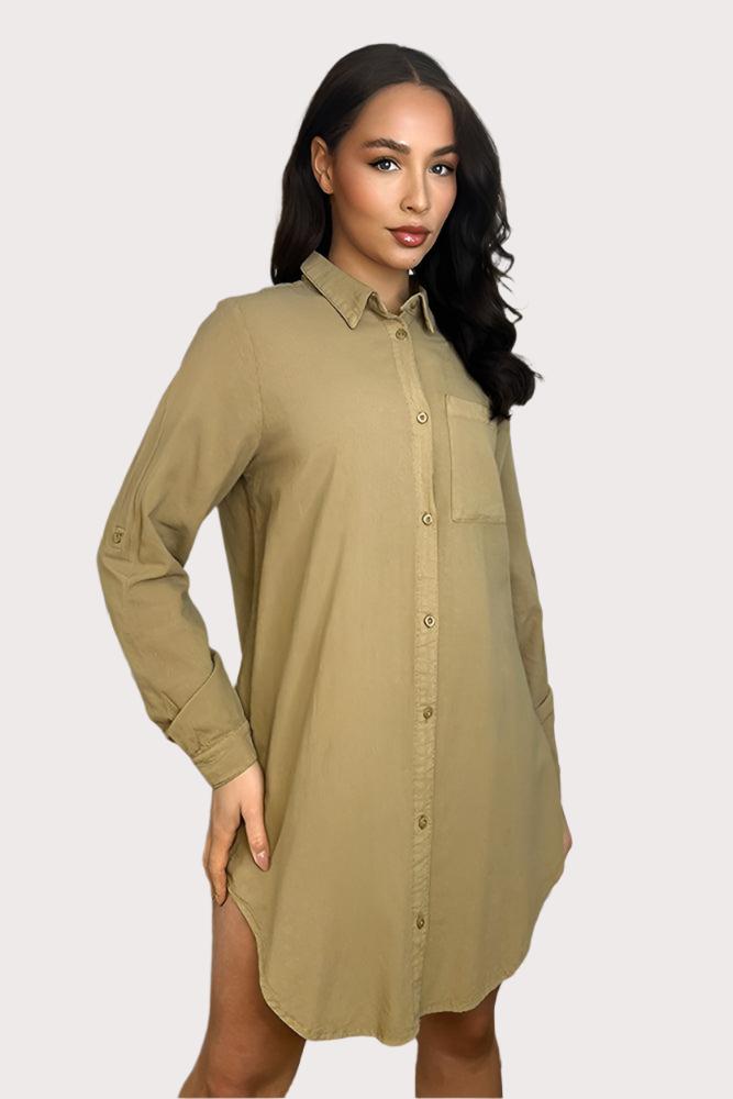 100% Cotton Longline Shirt-SinglePrice