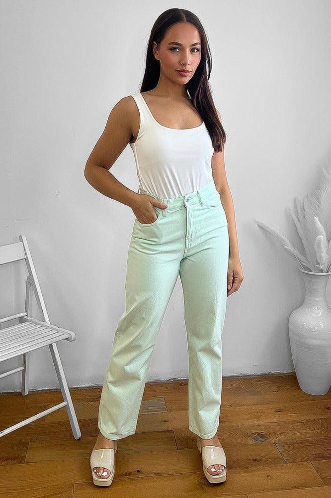 Pastel Colour Cropped Jeans-SinglePrice