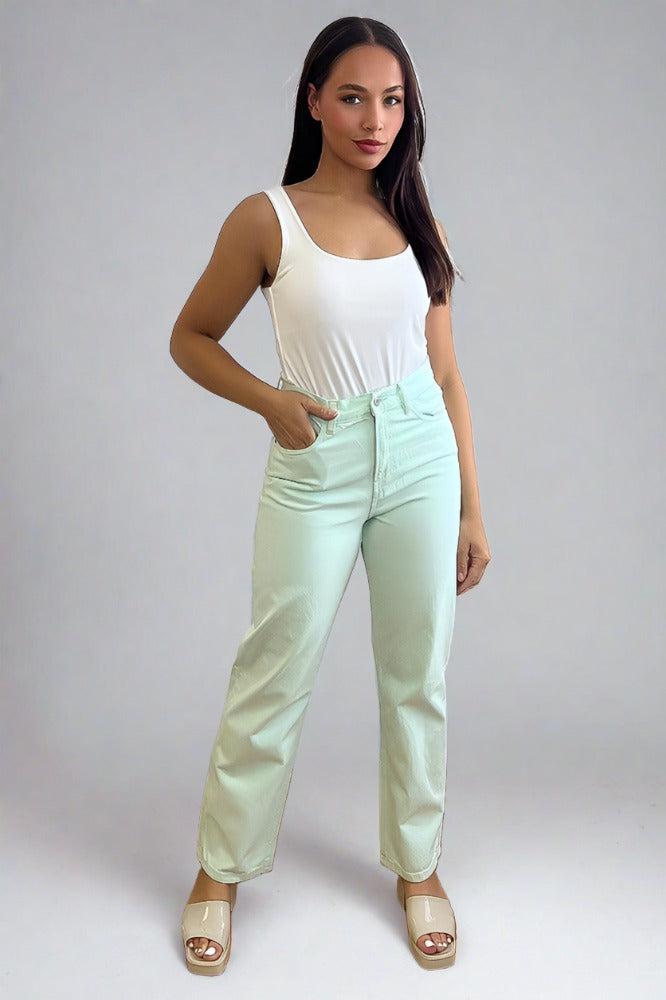 Pastel Colour Cropped Jeans-SinglePrice