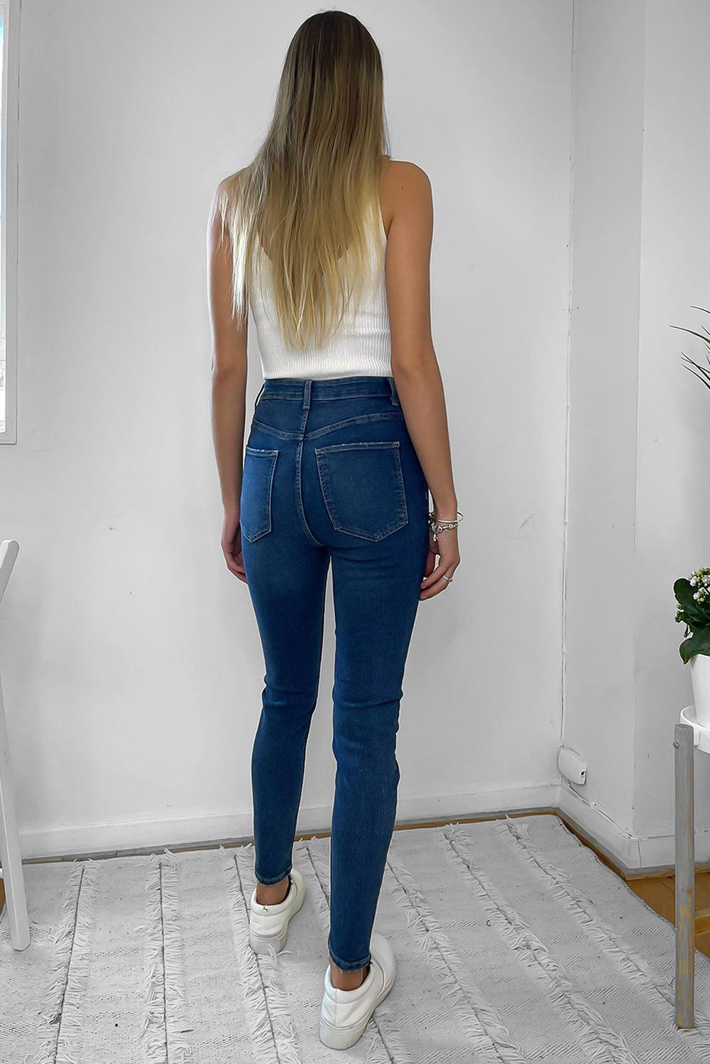 Mid Rise Skinny Cropped Jeans-SinglePrice