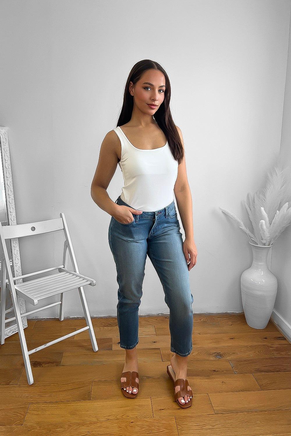 Thick Cotton Denim Classic Jeans-SinglePrice