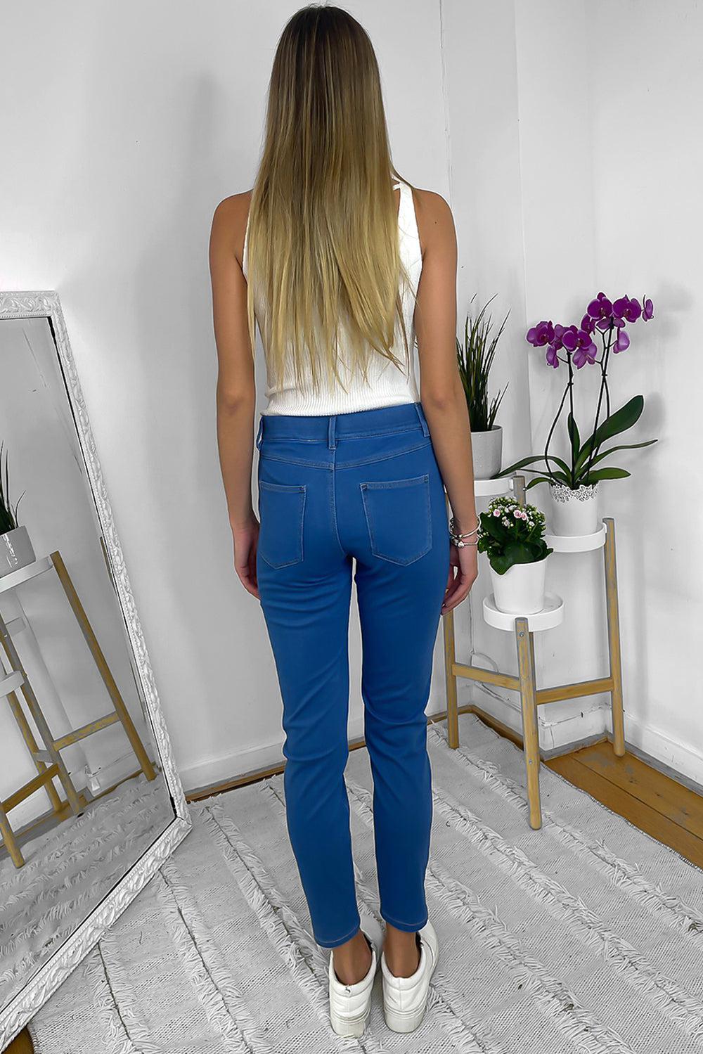 Blue Stretchy Thin Jeans-SinglePrice