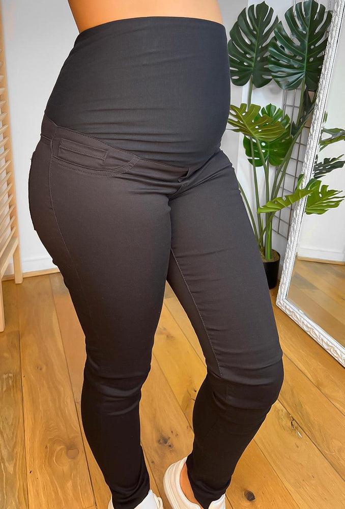 All Black Bump Cover Maternity Jeans-SinglePrice