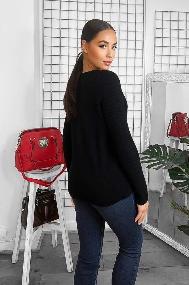 Soft Knit V-Neck Classic Pullover-SinglePrice