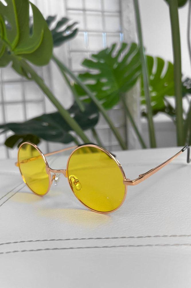 Perfect Round Thin Metal Frame Sunglasses-SinglePrice