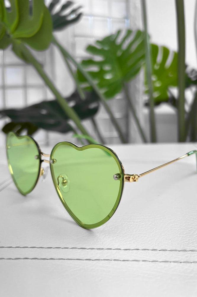 Heart Shaped Metal Frame Sunglasses-SinglePrice
