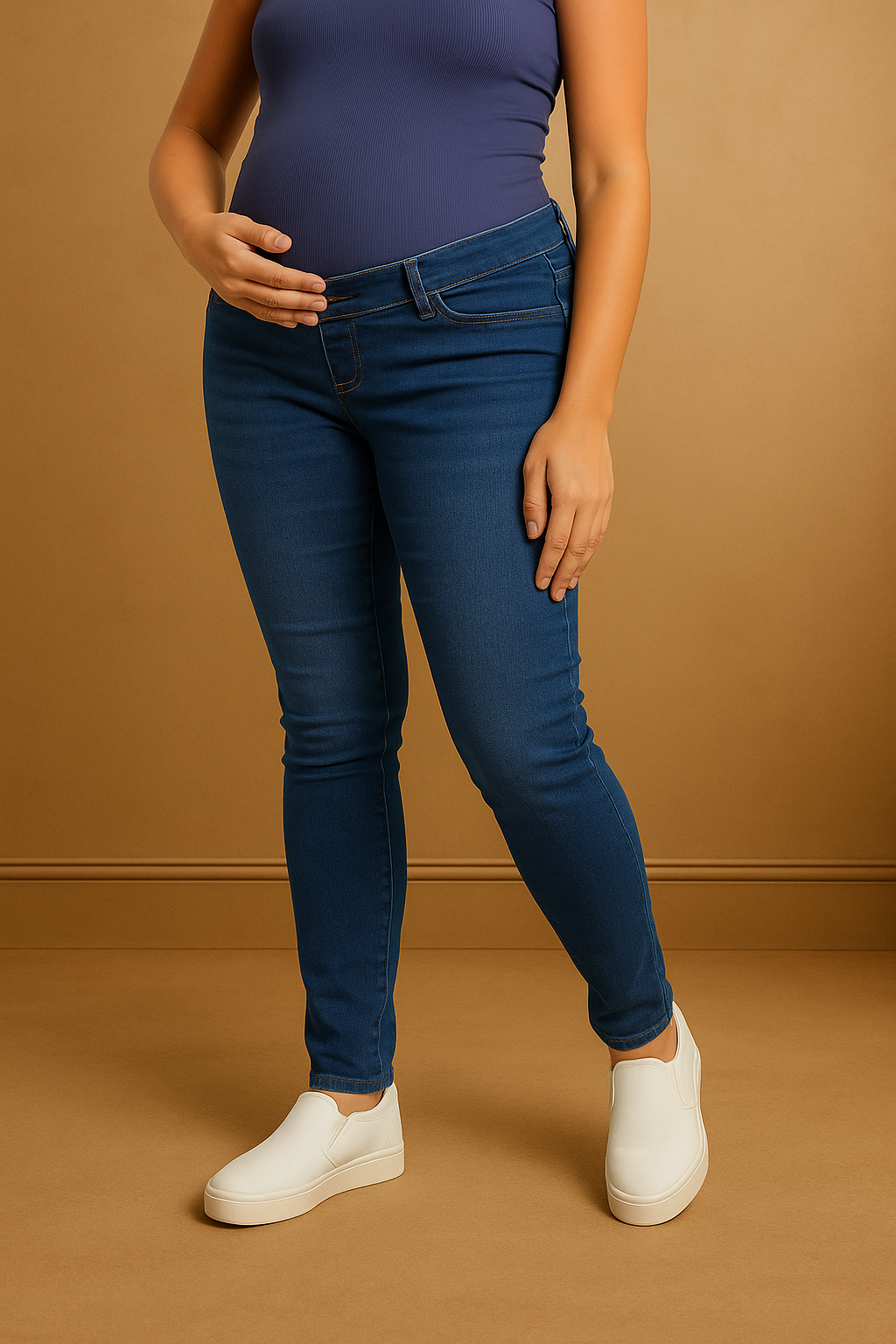 Soft Cotton Bump Skinny Maternity Jeans