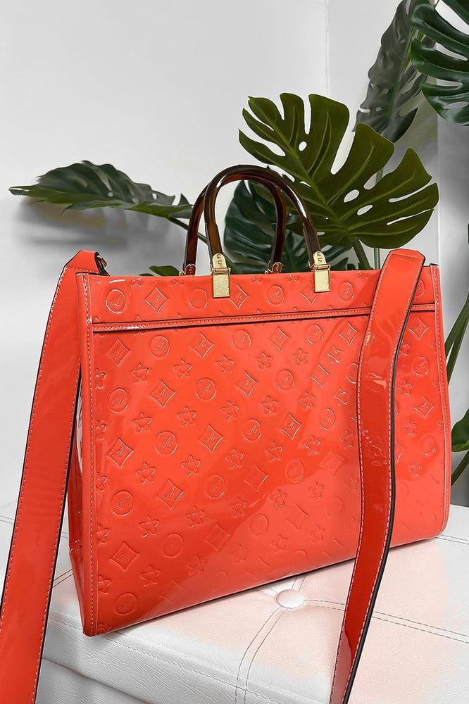 Patent And Embossed Large Tote Bag-SinglePrice