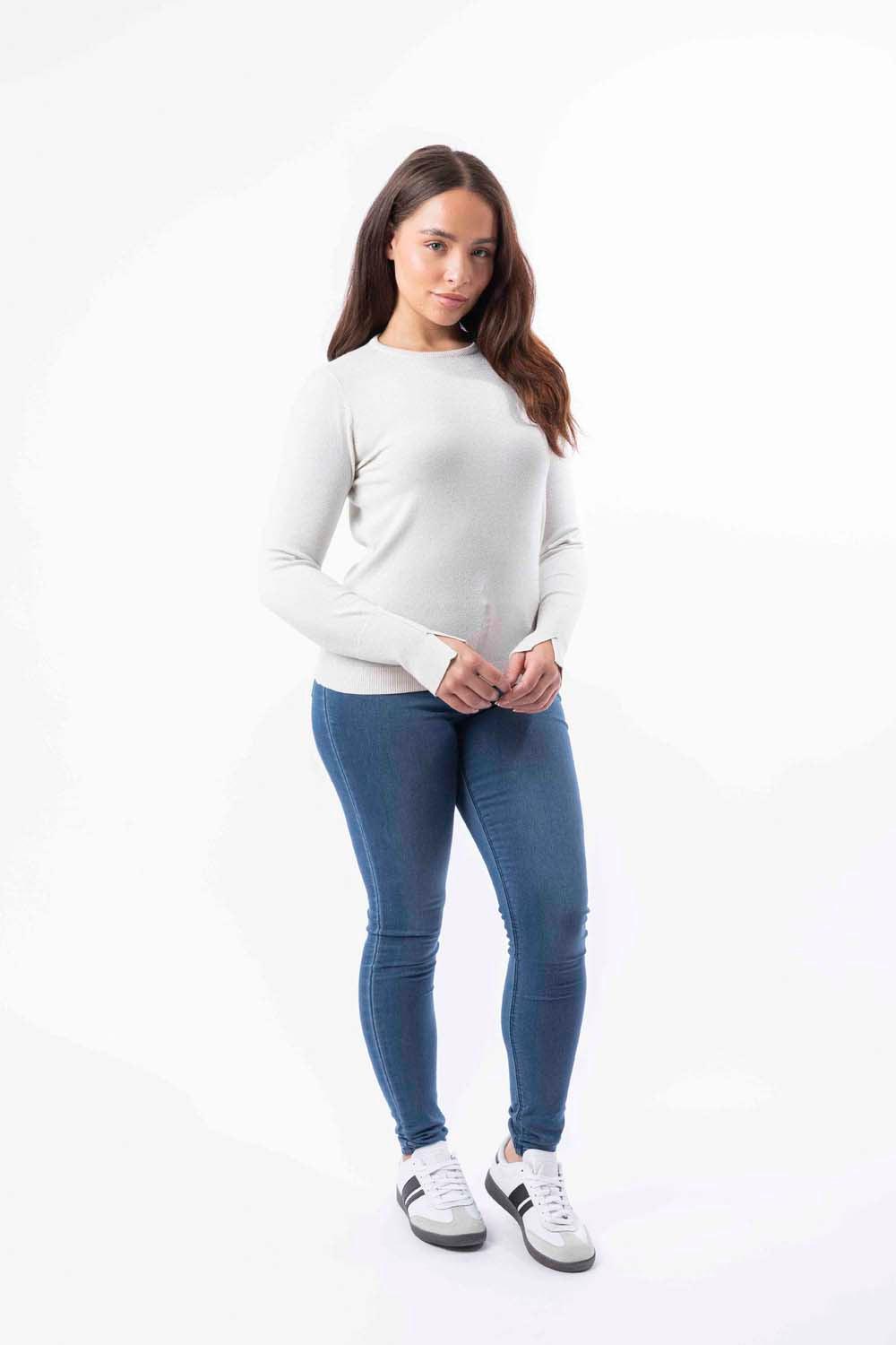 Lurex Knit Viscose Blend Classic Shimmer Festive Jumper-SinglePrice
